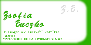 zsofia buczko business card